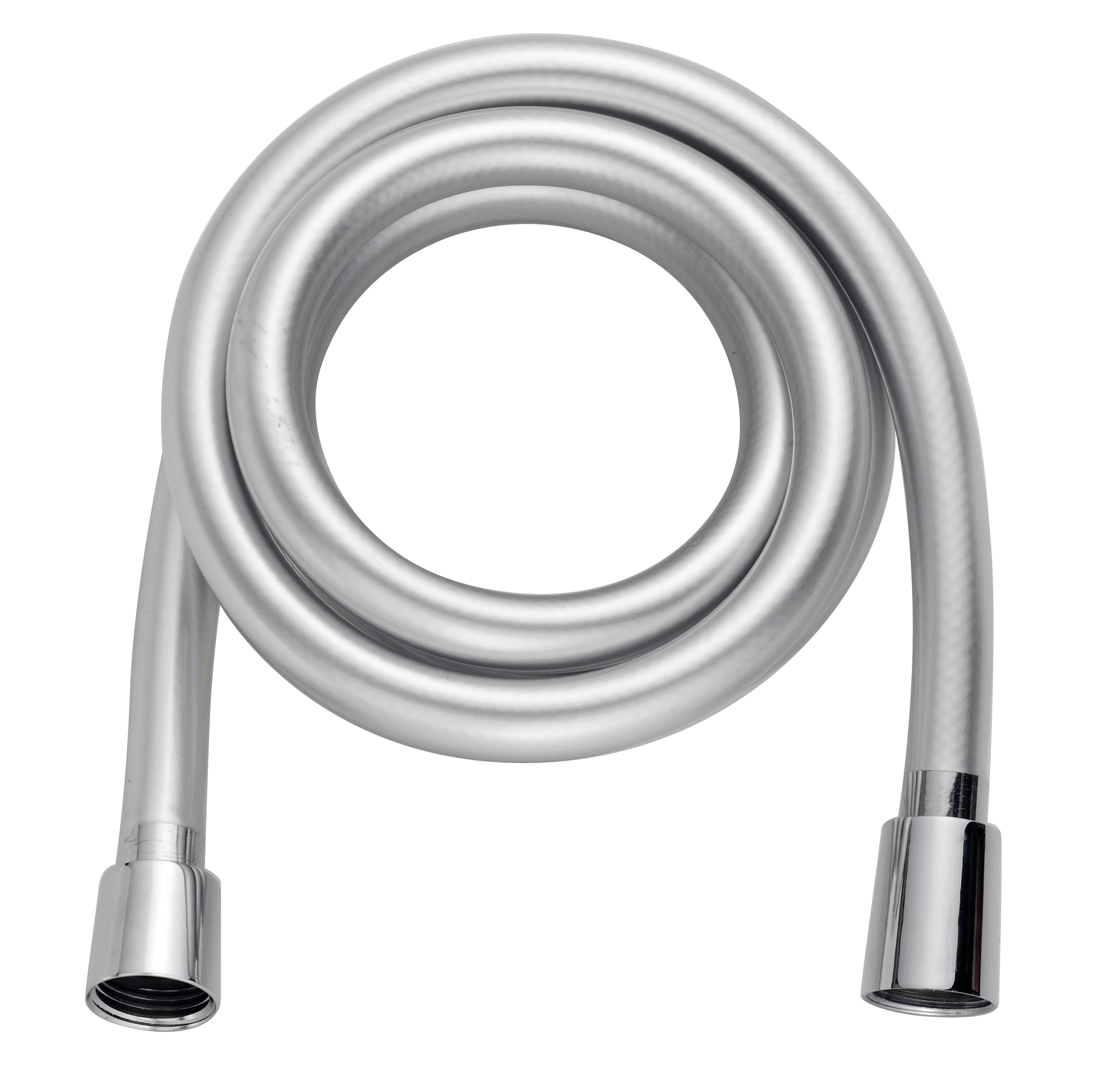 Flexible 1m75 PVC gris métallisé embouts chromés écrou antitorsion - DOMAO - DOM502