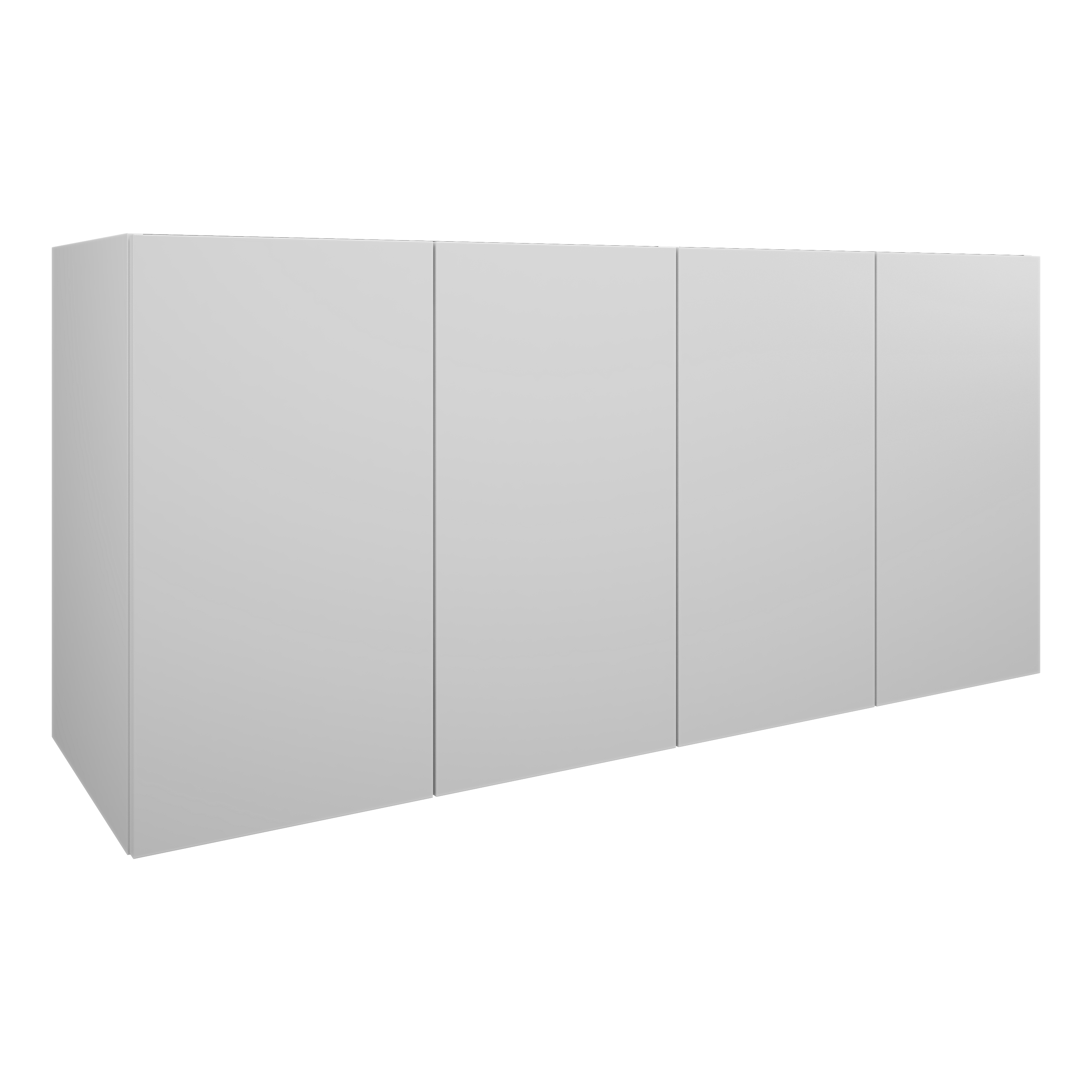 MSV 4P 136 cm blanc mat mélaminé pour poignée profile DOM149 - DOMAO