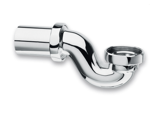 siphon baignoire rétro laiton horizontal chrome CRISTINA - VS48051