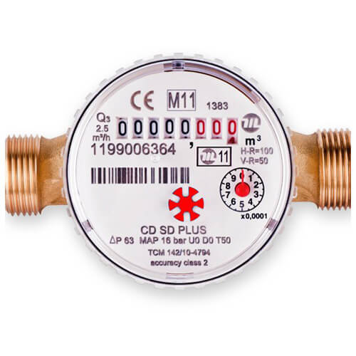 compteur divisionnaire - JET unique - cadran SEC - DN 15 - EAU froide GRK - 1201-8G