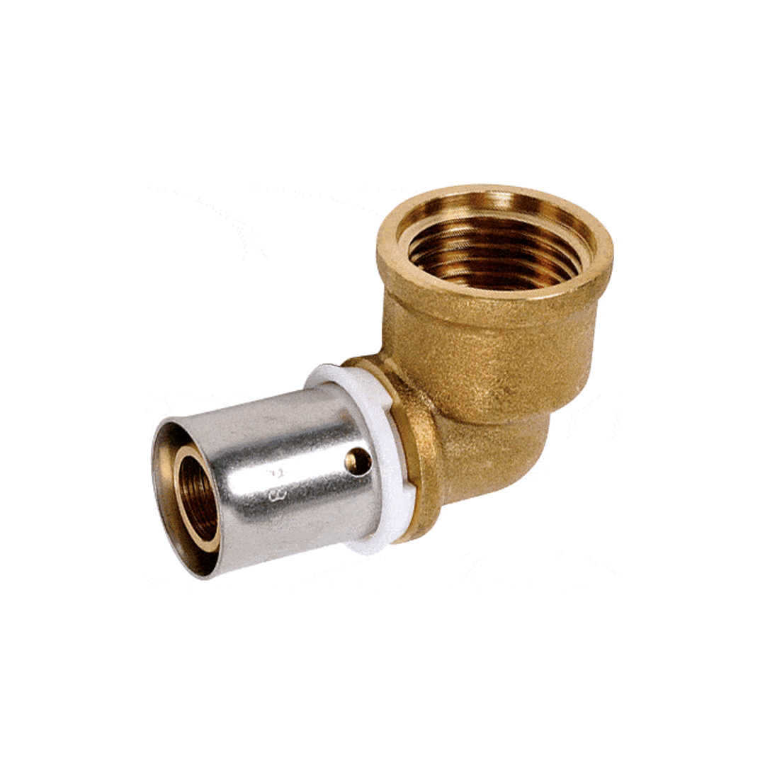 Coude femelle à sertir 1/2" PER 13x16 Raccord type radial SERTIPRESS - RCF216