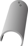 faîtière 1/2 RONDE dimension 40x16 GRIS FONCE LT CEDRAL - 274978