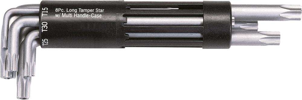 Jeu de 8 clés mâles TORX® percé longue, T10 à T50