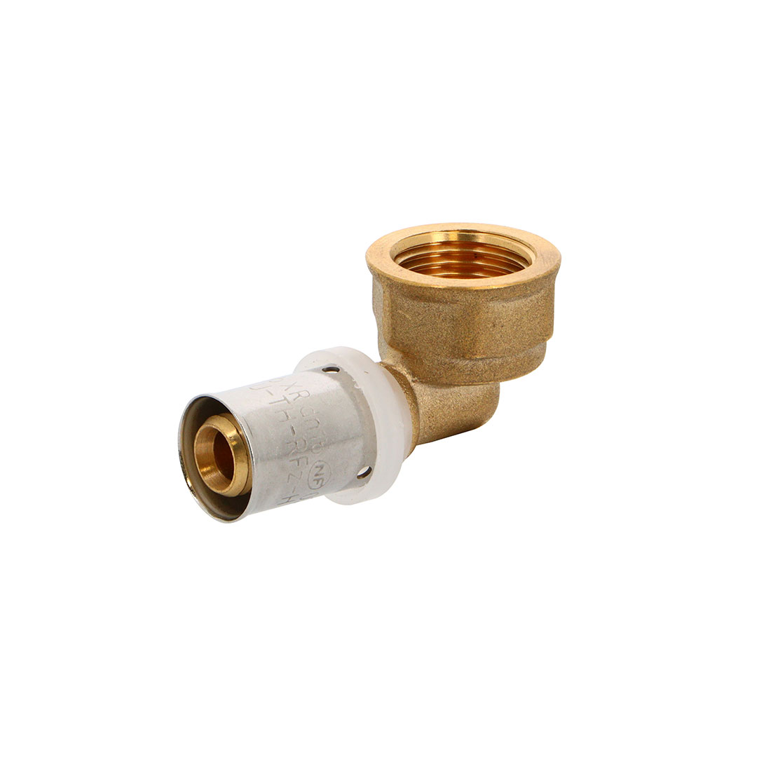 Coude 90° laiton F 1/2"- Ø16mm Multicouche PBtub à sertir TH-H-U-RFz - XR - XRCF216