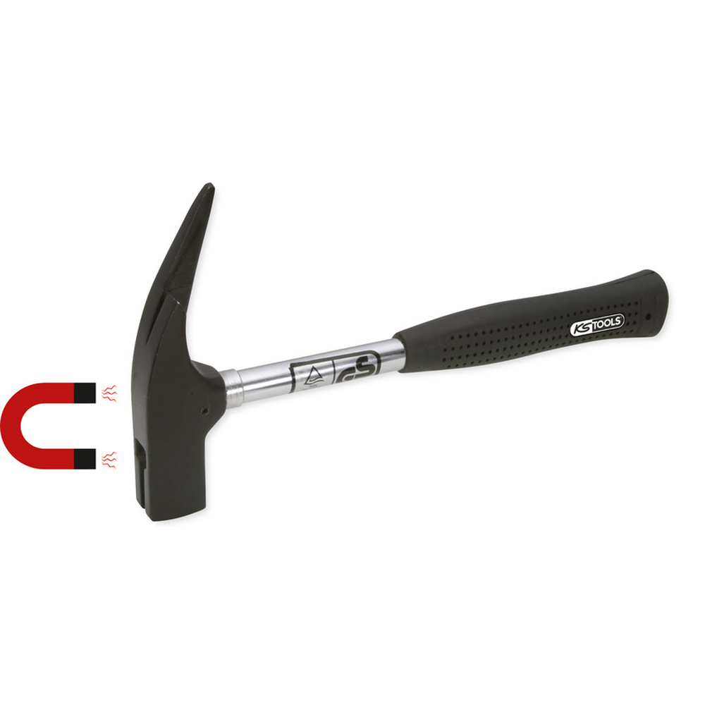 Marteau de charpentier magnétique 600 g, manche acier gainé - KS TOOLS - 140.2002