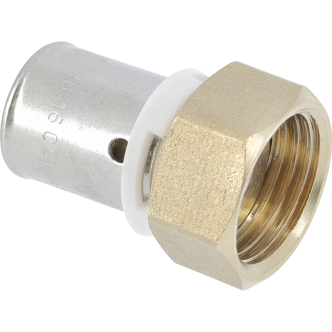 Ecrou tournant à sertir 1/2" PER 13x16 Raccord type radial SERTIPRESS - RE216