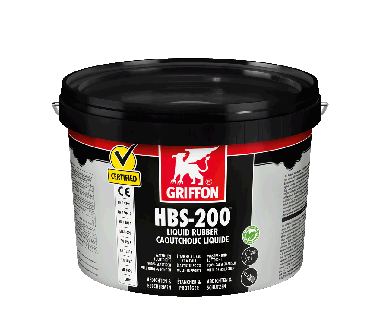 HBS-200 Caoutchouc liquide seau 5 les surfaces l'eau et l'air - GRIFFON - 6308867