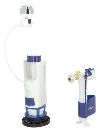 Mécanisme double volume avec robinet flotteur, système à câble culot 3/8" NICOLL - 0703120