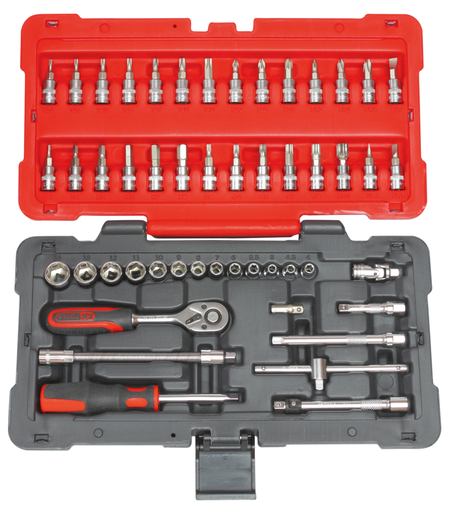Coffret de douilles et accessoires ULTIMATE 1/4&quot;, 50 pièces