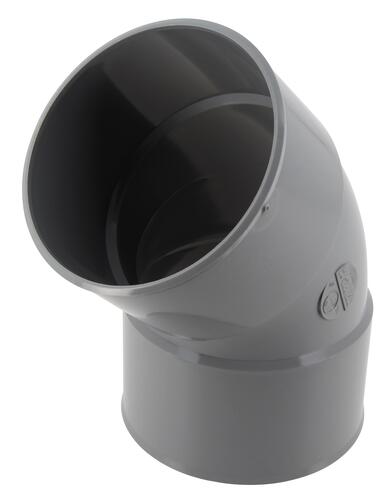 Coude PVC 100/45° femelle-femelle CT44 - NICOLL - UCT44
