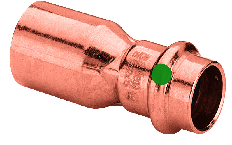 Profipress-Pièce de réduction cuivre, modèle 2415.1 Ø 1: 22 Ø 2: 16 - VIEGA - 443832